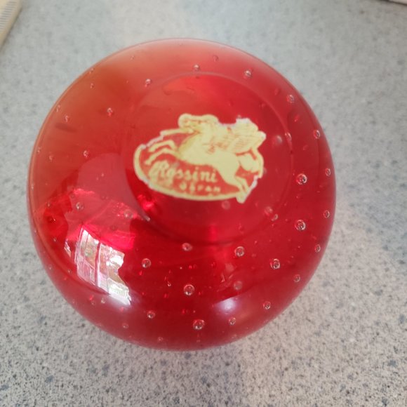 Vintage Rossini Art Glass Apple Paperweight - Picture 2 of 9